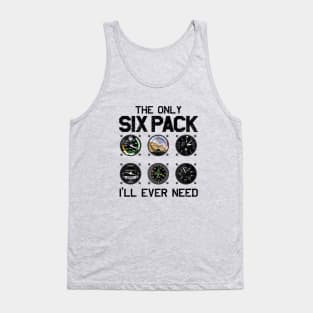 Pilot Cockpit Airplane Flight Intruments funny quote Tank Top